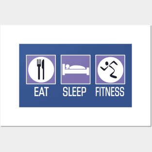 Eat Sleep Fitness Posters and Art